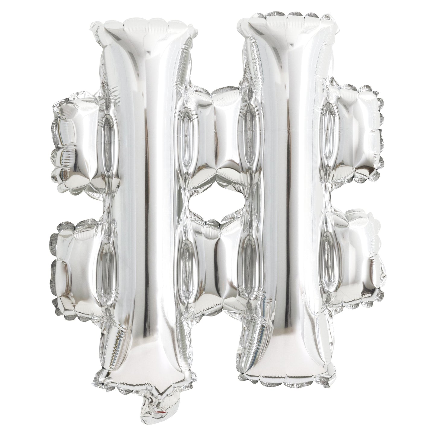 Silver Letter # Shaped Foil Balloon 14", Packaged