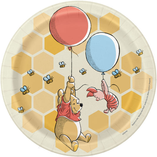 Disney Winnie the Pooh Round 7" Dessert Plates, 8ct