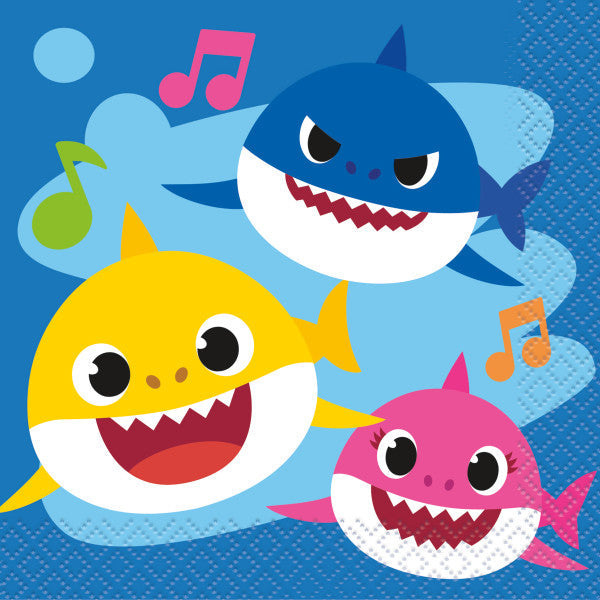 Baby Shark Beverage Napkins, 16ct