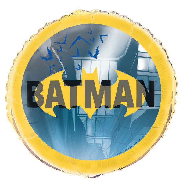 Batman Round Foil Balloon 18", Bulk