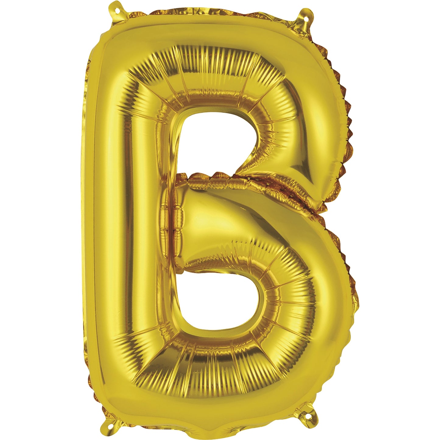 Gold Letter B Shaped Foil Balloon 14", Packaged