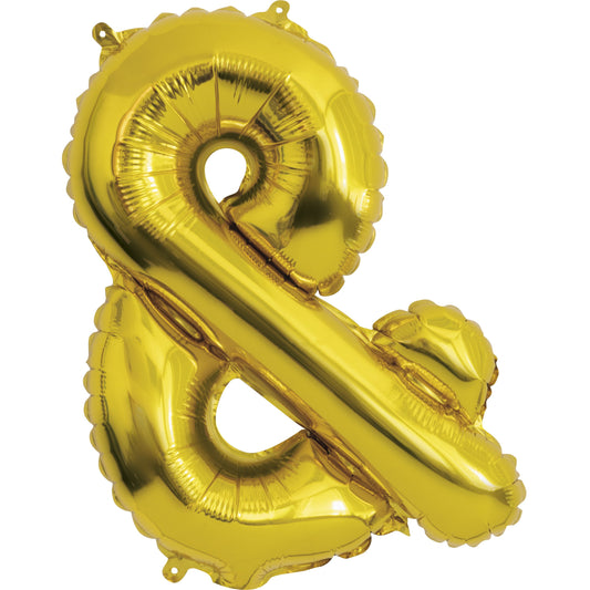 Gold Letter & Shaped Foil Balloon 14", Packaged