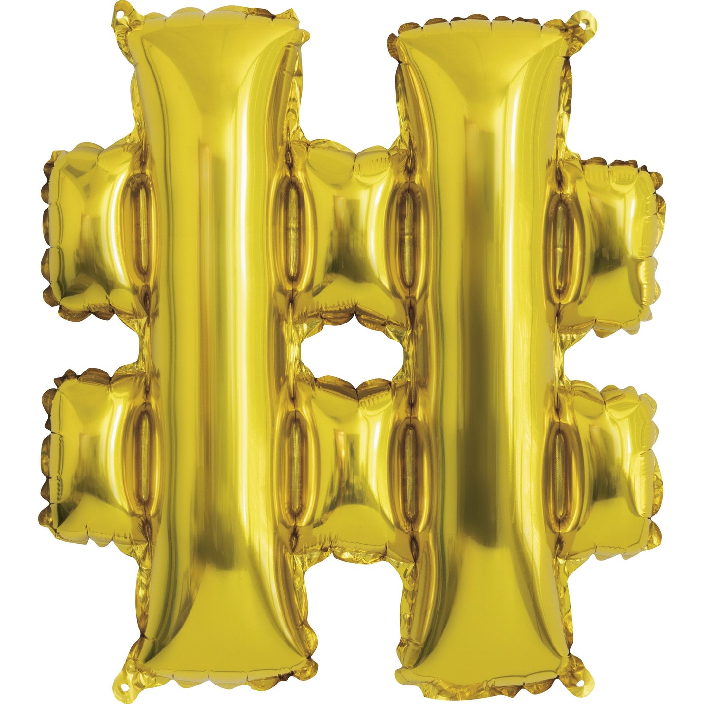Gold Letter # Shaped Foil Balloon 14", Packaged