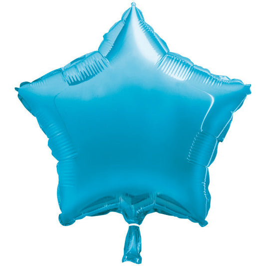 Baby Blue Solid Star Foil Balloon 18", Bulk