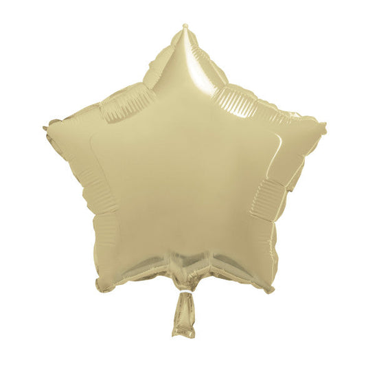 Gold Solid Star Foil Balloon 18", Packaged