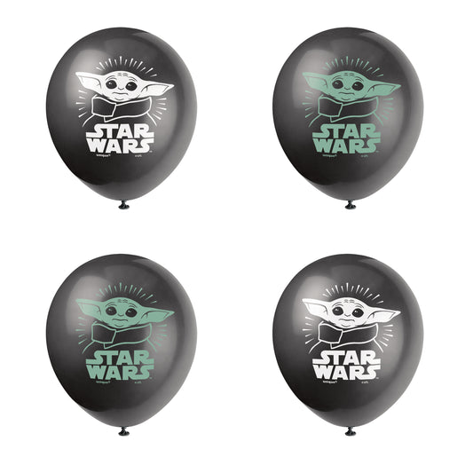 Mandalorian The Child 12" Latex Balloons, 8ct