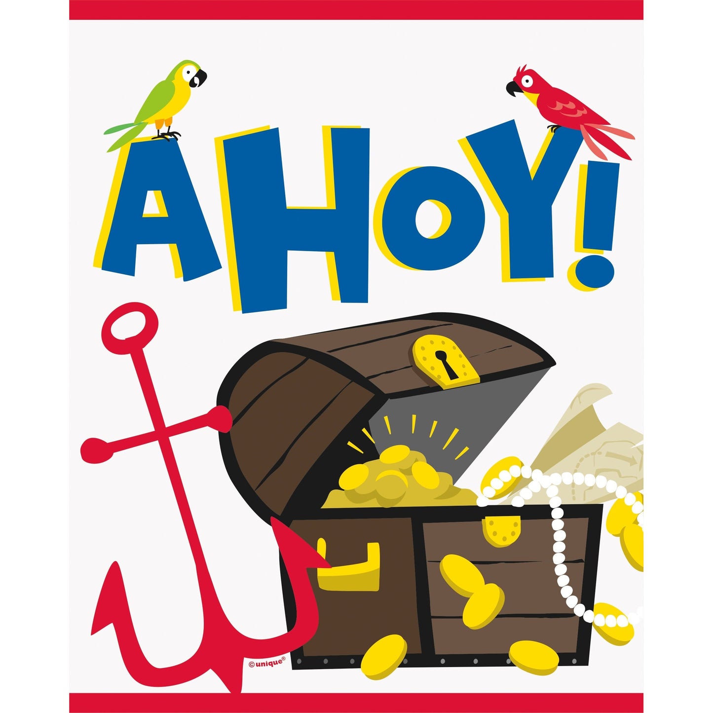 Ahoy Pirate Loot Bags, 8ct