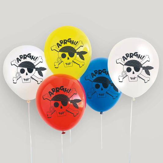 Ahoy Pirate 12" Latex Balloons, 8ct