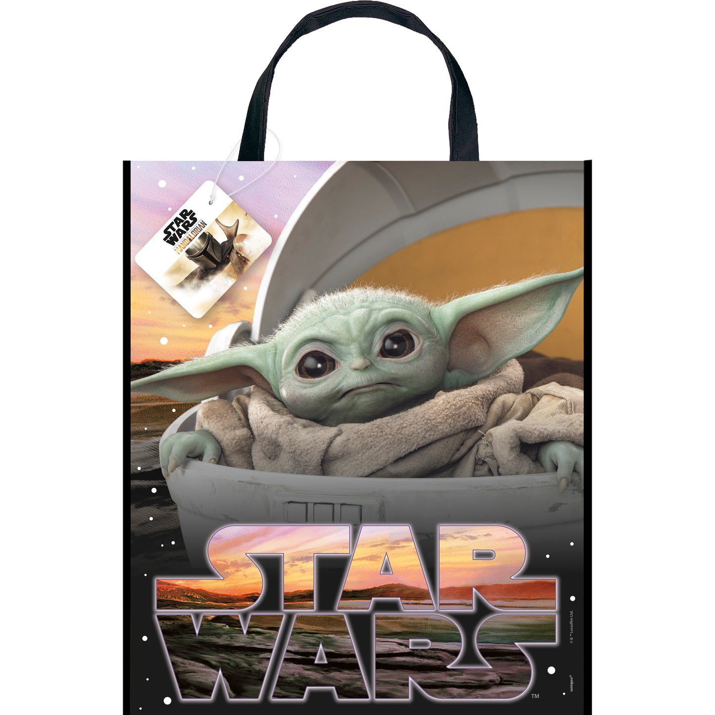 Mandalorian The Child Plastic Tote Bag, 13" x 11"