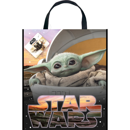 Mandalorian The Child Plastic Tote Bag, 13" x 11"