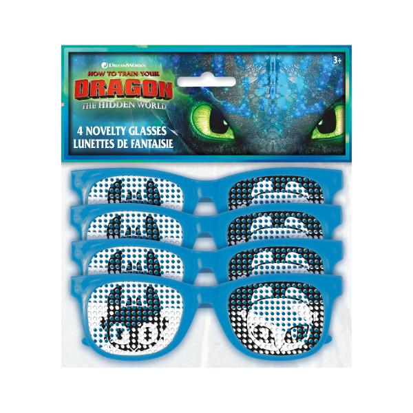 How to Train Your Dragon 3 Pindot Novelty Glasses, 4ct
