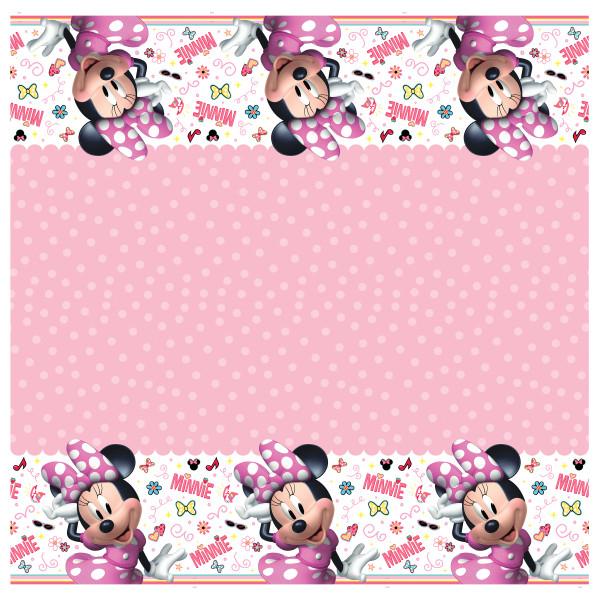 Disney Iconic Minnie Mouse Rectangular Plastic Table Cover, 54"x84"
