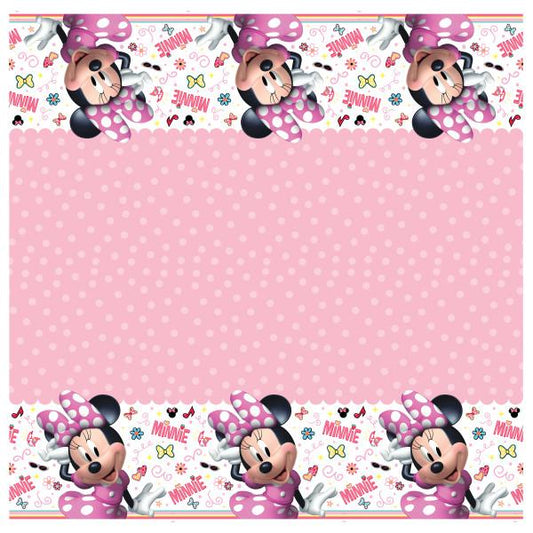 Disney Iconic Minnie Mouse Rectangular Plastic Table Cover, 54"x84"