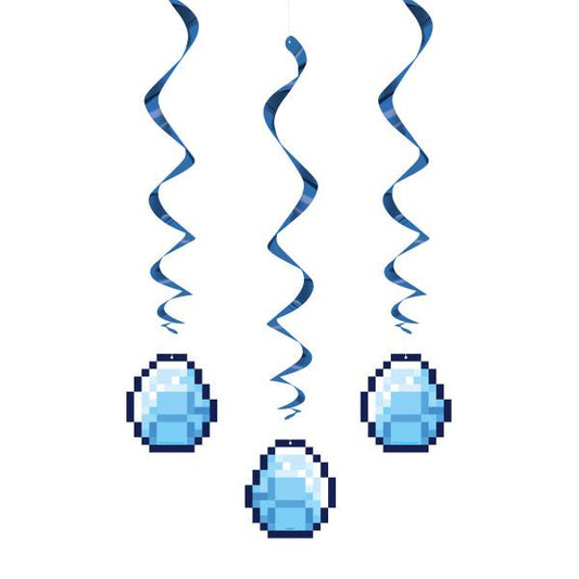 Minecraft Hanging Swirl Decorations, 26", 3ct