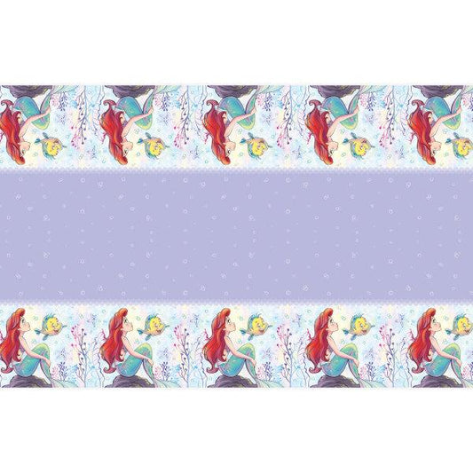 Disney The Little Mermaid Rectangular Plastic Table Cover, 54" x 84"
